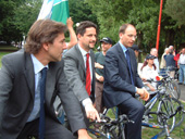 Bottacin con Marco Stradiotto ed Enrico Letta - Europee 2003